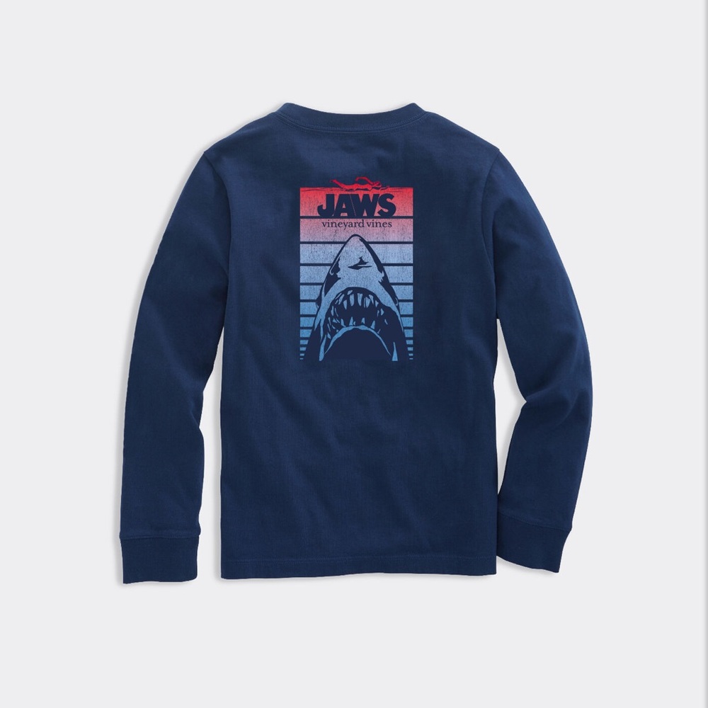 COPY - vineyard vines x JAWS Limited-Edition Kids' Long-Sleeve Pocket Tee